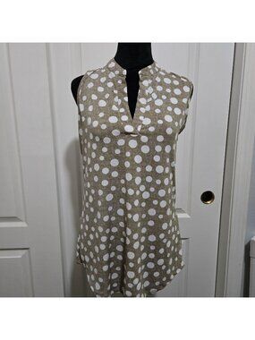 SJS Sleeveless V-Neck Tunic Top Womens Sz M (SKU 26-0136)
